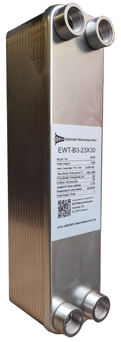  Plattenwärmetauscher EWT-B3-23